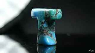 Turquoise Letter with Ocean Luxury 💠 #turquoise #luxuryart #GemAlphabet #Gemstoneart #The_Artof_AI