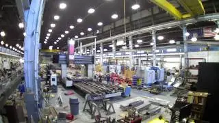 Large CNC machining center relocation time-lapse