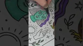 #coloring #witch #colouring #green #purple #moon #coloringbook #magic #luna #witchcraft