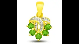 Small Pendant, Deep Feelings &mdash; Mother&rsquo;s Love Emerald & Diamond Pendant (P1176 NU)