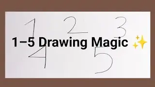 1 থেকে 5 Number দিয়ে আঁকা | Easy Number Drawing for Kids
