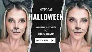 Easy How to Kitty cat Halloween makeup tutorial