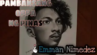 [ Speed Drawing ] Charcoal painting | Pambansang OPPA ng PINAS | EMMAN NIMEDEZ
