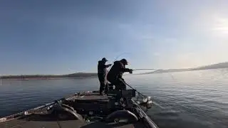 Norfork Lake Striper fishing.  Filming season 3 with Casting forward outdoors 