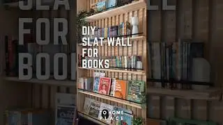 ✨ DIY Slat Wall for Books ✨| Beautiful Wood Accent Wall 😍 #shorts #accentwall #diywalldecor