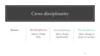 What is Cross-disciplinary Research? A basic term explanation