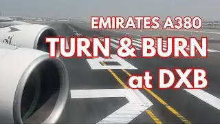 TURN AND BURN🔥 Emirates A380 Full Power Takeoff from Dubai to Zurich | INSANE Sound!