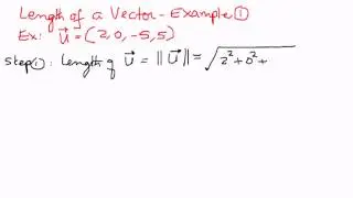 Length of a Vector -- Example 1