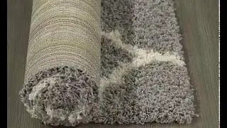Moroccan Trellis Design Shag Rug Contemporary Bedroom and Living room Soft Shag Rugs