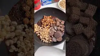 Make snowflake nougat with me. ❄️🍫🍪 #asmr #satisfying #food #chocolate #asmrfood #fyp #shorts