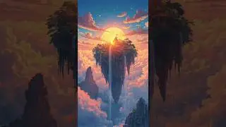 Magical Floating Land 🌿🌄| Aesthetic Nature Shorts |Waterfall Scene #shorts #nature #natureo #explore