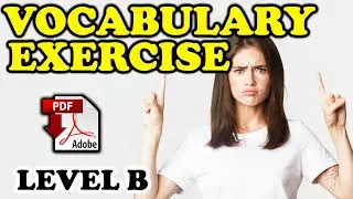 Vocabulary Exercise - Find the definitions + PDF -- Level B - Easy English Lesson