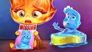 &iexcl;Ember y Wade de Elementos Tienen Hijos! &iexcl;Trucos Inteligentes para Padres! Fuego VS Agua!