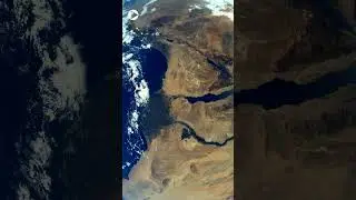 📍Panoramic view of Gulf of Suez, Egypt, captured from our satellite in 4K #earthfromspace