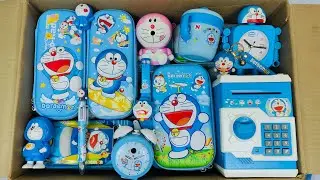 Unboxing Satisfying Doremon stationery📚Geometry Box, Money Locker, Pencil case, Dairy, Pen, Keychain