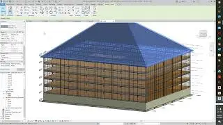 Revit 6 adding levels to offset the framing and adding a roof in a Comercial building