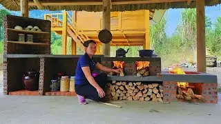 Mountain Village Girl Builds Traditional Heart Kitchen | Rural Chinese Craftsmanship