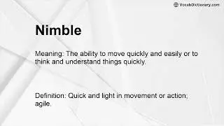 Nimble Meaning