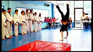 BLACK BELT TEST TAE KWON DO BY MASTER OMID'S STUDENTS SPARRING BOARD BREAKING KICKS MARTIAL ARTS