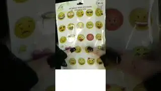 8 seconds squeezing emoji stickers #shorts #asmr #stickers #asmrsounds #stickersheet #viral #emoji