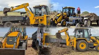 JCB 3DX loading sand in tractor and lorry #jcb #3dx #backhoe