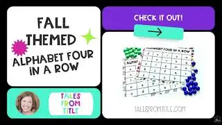 Fall Letter Identification and Sounds Four in a Row Game