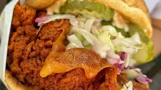 | ROYAL MENU | FRIED CHICKEN BURGER #Shorts food compilations