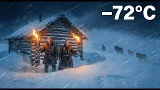 &ndash;72&deg;C Siberian Wilderness: 80-Year-Old Couple at a Cliffside Log Cabin Drive Off Wolves
