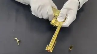 007 JAMES BOND 18CT GOLD PLATED 1:1 SCALE REPLICA OF FRANCISCO SCARAMANGA'S GOLDEN GUN