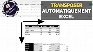 Transposer Automatiquement des Lignes et Colonnes dans Excel [FORMULE TRANSPOSE]