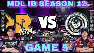 PENENTUAN KALAU MENANG LANGSUNG MASUK PLAYOFF! RRQ SENA VS BIGETRON ACADEMY GAME 5 MDL ID S12