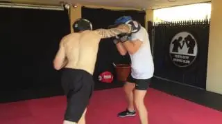 Perth City Boxing Club - Sparring - Travis Bowran and Lewis Whitelaw