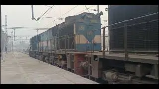 [IRFCA] 14729 Rewari - Fazilka Passenger Departing Hisar Junction In Tow Dual WDM-3Ds