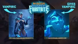 NEW MINION MASTERS CARDS - Nezara the Cold Countess & Frostfang Familiar -  Explained + Gameplay