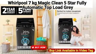 Whirlpool 7 kg Magic Clean 5 Star Fully Automatic Top Load Grey