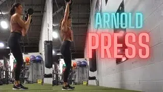 Standing Arnold Press Using Dumbbells / Shoulder Exercises For Women Bikini Fit