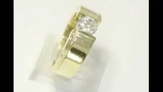 GIA Certified XXX Lab Grown Diamond Mens Pinky Ring 1.0CT D/VS1 14K YG Size 9 - 34350