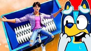 BLUEY Réagit à JINU qui TOMBE dans une DÉCHIQUETEUSE dans GTA !