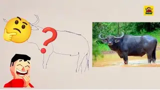 Funny buffalo drawing 🐃🤣 Draw Comedy 🤗🤣