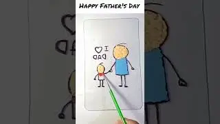 Father's Day glass painting I ❤️ you DAD #aryanartroom #shorts