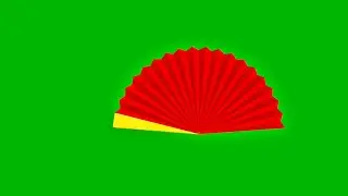 Folding Fan Green Screen
