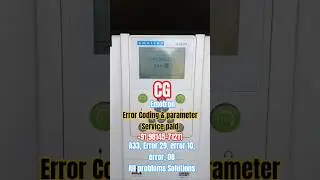 CG Emotron Error code Solution Service paid Parameter Coding +91 98145-71211