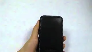 PDair Leather Case for AT&T HTC 7 Surround T8788 - Vertical Pouch Type (Black)