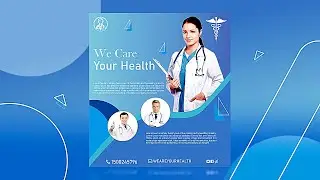 Medical or Health Poster Design for Social Media in Photoshop