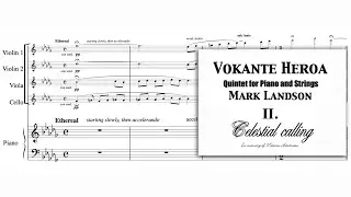 Vokante Heroa Piano Quintet, 2. Celestial Calling, composer: Mark Landson