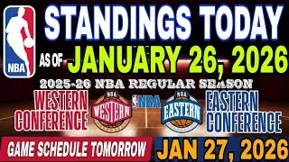 NBA STANDINGS TODAY | JANUARY 26, 2026 | SCHEDULE JANUARY 27, 2026 | NBA GAME RESULTS |