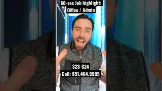 60-second Job Highlight: Office/Admin. #business #youtube #job