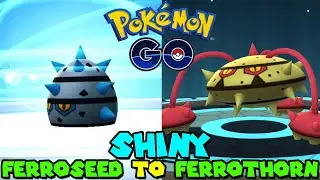 Evolving SHINY FERROSEED to SHINY FERROTHORN in Pokemon Go