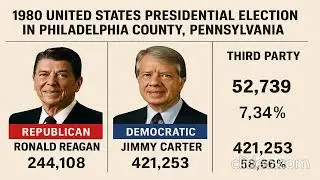 Philadelphia County Votes for President (1952&ndash;2024) 🗳️ | Every Election Visualized