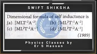 Dimensional formula of self-inductance is #neet #physics